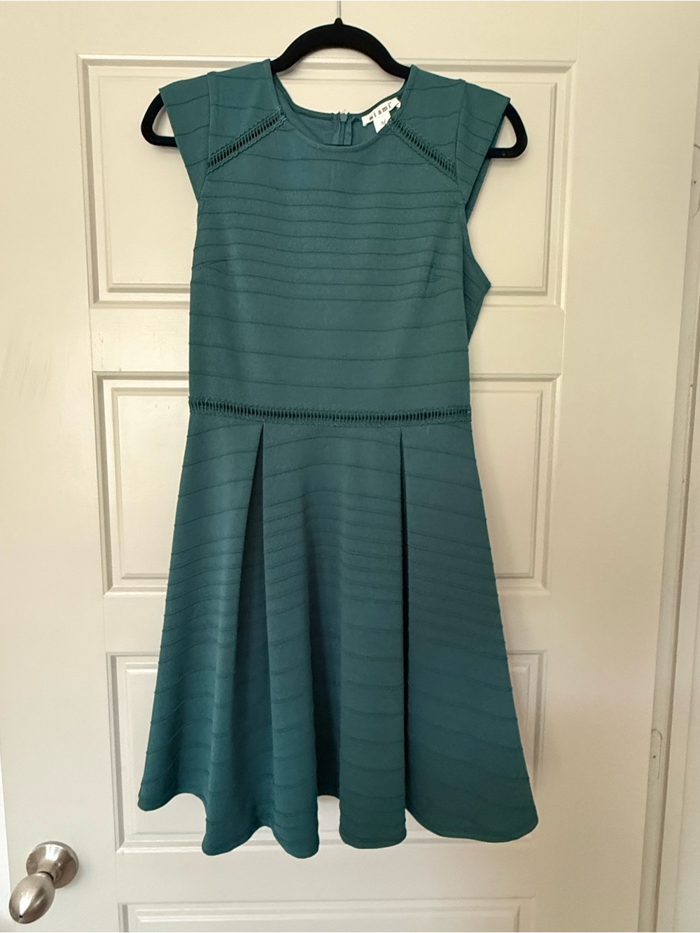 Teal Fit-and-Flare Dress